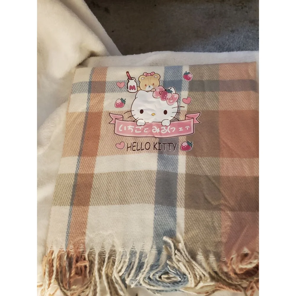 Plaid Hello Kitty Scarf 60x22